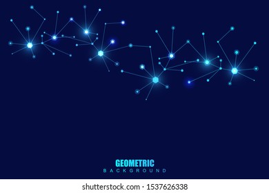 Big Data Visualization Background. Modern futuristic virtual abstract background. Science network pattern, connecting lines and dots. Global network connection vector.
