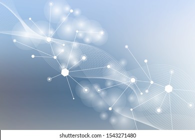 Big Data Visualization Background. Modern futuristic virtual abstract background. Science network pattern, connecting lines and dots. Global network connection vector.