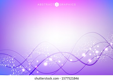 Big Data Visualization Background. Modern futuristic virtual abstract background. Science network pattern, connecting lines and dots. Global network connection .