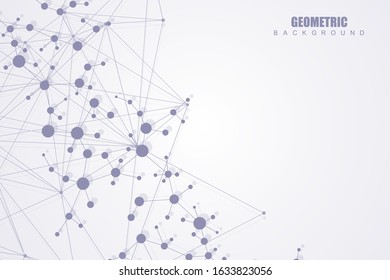 Big Data Visualization Background. Modern futuristic virtual abstract background. Science network pattern, connecting lines and dots. Global network connection .