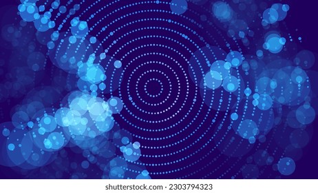 Big Data Visualization. Circular Particles With Trails Vortex. Futuristic Science or Finance Infographic Design. Complex Visual Data Background. Abstract Data Flowing. Vector Illustration.