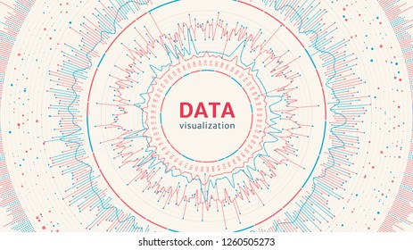 Big data visualization. Complex data concept. Graphic abstract background. Beauty of information