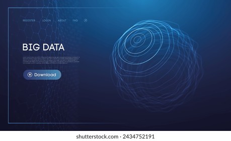 Big Data Visualization Concept with Abstract Swirls