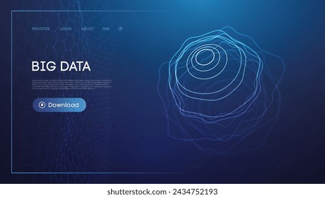 Big Data Visualization Concept with Abstract Swirls