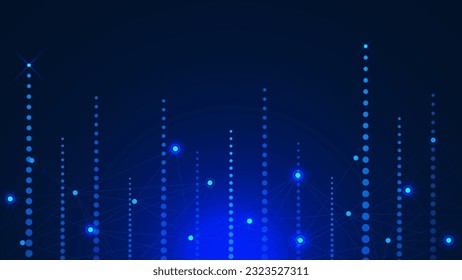 Big data visualization concept. Visual information complexity. Social network connection, global networking and digital communication technology background. Vector illustration.