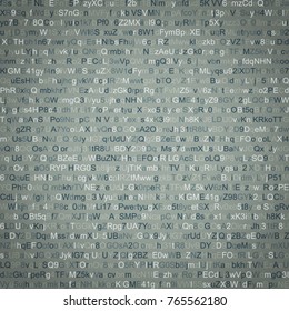 Big data visualization. Cryptocurrency Technology. Firewall. Cyber Network Security. Binary Computer Code. Abstract Background. Vector Illustration. Bitcoin, blockchain transfer. Alphabet Matrix.