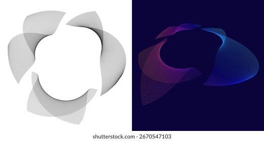 Big data visualization and digital flow — abstract generative design inspired by artificial intelligence, algorithms, and futuristic technology concepts for innovative projects and modern science them