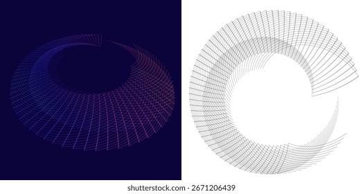 Big data visualization and digital flow — abstract generative design inspired by artificial intelligence, algorithms, and futuristic technology concepts for innovative projects and modern science them