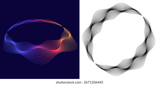 Big data visualization and digital flow — abstract generative design inspired by artificial intelligence, algorithms, and futuristic technology concepts for innovative projects and modern science them