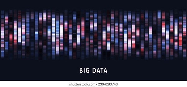 Big data visualization. DNA genomic test, genom map. Abstract infographics representation. Graphic concept for your design