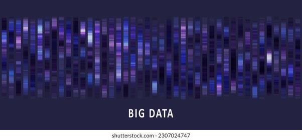 Big data visualization. DNA genomic test, genom map. Abstract infographics representation. Graphic concept for your design