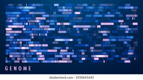 Big data visualization. DNA genomic test, genom map. Abstract infographics representation. Graphic concept for your design