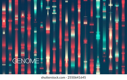 Big data visualization. DNA genomic test, genom map. Abstract infographics representation. Graphic concept for your design