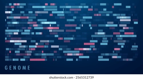Big data visualization. DNA genomic test, genom map. Abstract infographics representation. Graphic concept for your design