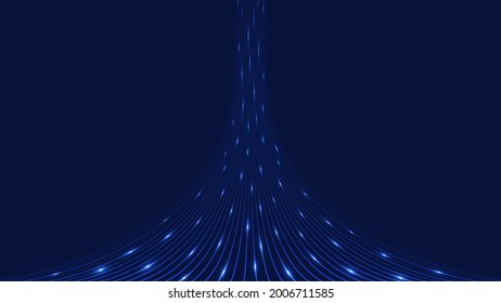Big data visualization dots lines. data movement. Vector illustration