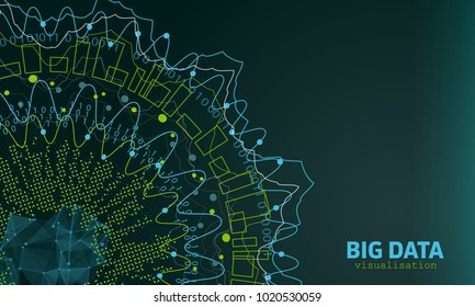 Big Data Visualization. Futuristic Infographic. Information Abstract Design - Illustration Vector