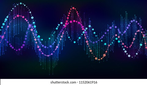 Big data visualization. Futuristic infographic. Information aesthetic design. Visual data complexity. Complex data threads graphic visualization. Social network representation. Abstract data graph.