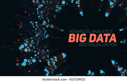Big data visualization. Futuristic infographic. Information aesthetic design.