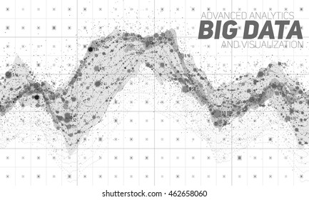 Big data visualization. Futuristic infographic. Information aesthetic design. Visual data complexity. Complex data threads graphic visualization. Social network representation.  Abstract data graph.
