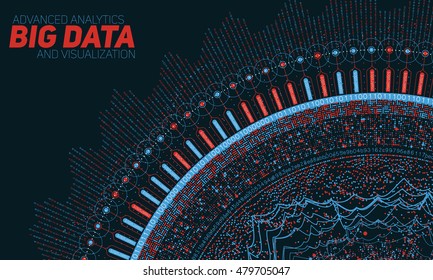 Big data visualization. Futuristic infographic. Information aesthetic design. Visual data complexity. Complex data threads graphic visualization. Social network representation.  Abstract data graph.