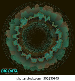 Big data visualization. Futuristic infographic. Information aesthetic design. Visual data complexity. Complex data threads graphic visualization. Social network representation.  Abstract data graph.