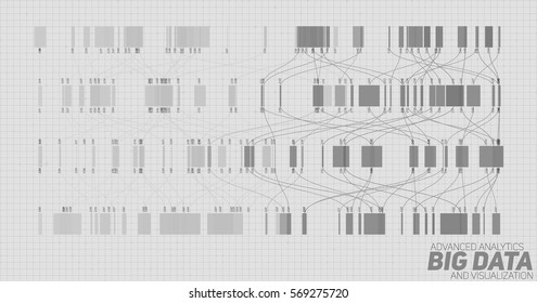 Big data visualization. Futuristic infographic. Information aesthetic design. Visual data complexity. Complex data threads graphic visualization. Social network representation.  Abstract data graph.