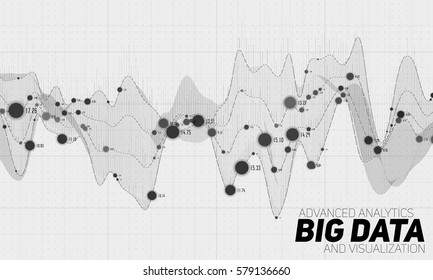 Big data visualization. Futuristic infographic. Information aesthetic design. Visual data complexity. Complex data threads graphic visualization. Social network representation. Abstract data graph.