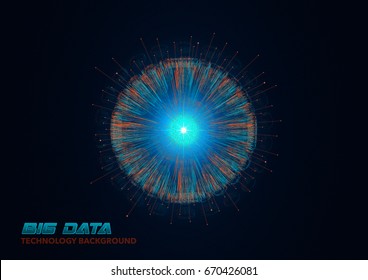 Big Data Visualization. Futuristic Infographic. Technology Background. Vector Illustration