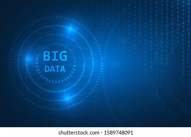 Big Data Visualization. Futuristic Infographics Concept - Illustration Vector. Digital technology data abstract background.
