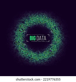 Big Data visualization. Futuristic lines. Scientific or technological background. Vector illustration.