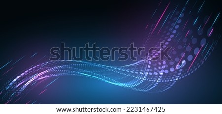 Big data visualization. Futuristic network or business analytics. Structuring the flow of information. Data analytics concept. Sorting a large amount of data on a dark background.