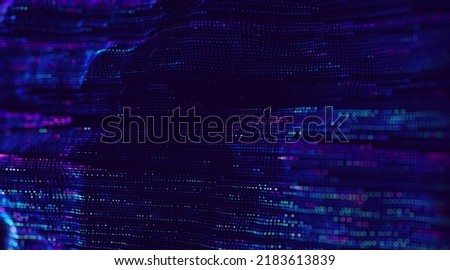 Big Data Visualization. Futuristic Science or Finance Infographic Design. Complex Visual Data Background. Abstract Cyber Data Flowing. Blockchain Network. Vector Illustration.