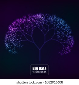 Big Data Visualization. Glowing Tree