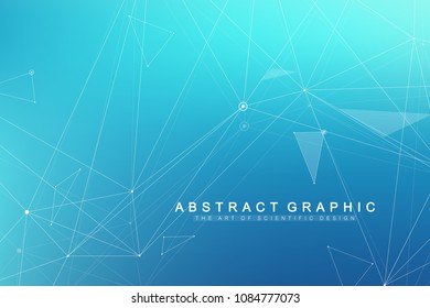 Big data visualization. Graphic abstract background communication. Perspective backdrop visualization. Analytical network visualization. Vector illustration
