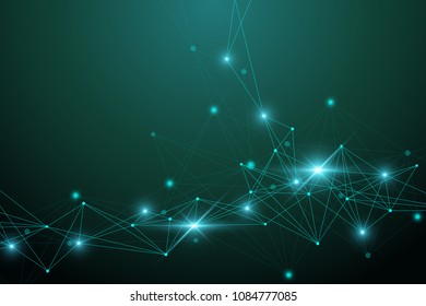 Big data visualization. Graphic abstract background communication. Perspective backdrop.