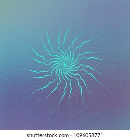 Big data visualization. Graphic abstract background communication. Perspective backdrop visualization. Analytical network complex. Vector illustration