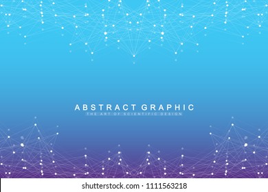 Big data visualization. Graphic abstract background communication. Perspective backdrop visualization. Analytical network visualization. Vector illustration