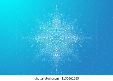 Big data visualization. Graphic abstract background communication. Perspective backdrop visualization. Analytical network complex. Vector illustration