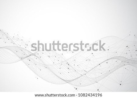 Big data visualization. Graphic abstract background communication. Perspective backdrop visualization. Analytical network visualization. Vector illustration