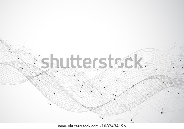 Big data\
visualization. Graphic abstract background communication.\
Perspective backdrop visualization. Analytical network\
visualization. Vector\
illustration