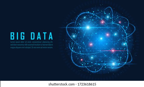 Big data visualization graphic in Futuristic concept. Information design. suitable for Visual data complexity banner or cover, vector illustration