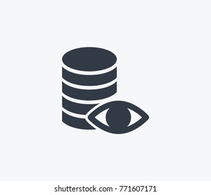 Big data visualization icon isolated on clean background. Visual storage concept data visualization icon modern style vector illustration of big data icon for your web site mobile logo app UI design.