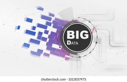 Big data visualization machine learning algorithms. Minimalistic Infographics abstract design. Technology background. Vector EPS10.