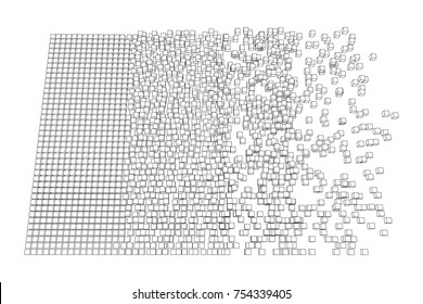 Big data visualization. Machine learning algorithms. Analysis of information. Visual data infographics design. Science and technology wireframe poly mesh vector background