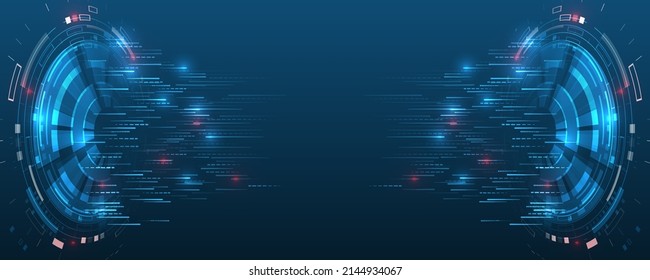 Big data visualization on dark background. An array of multi-colored lines. Hi-tech concept of data structuring. Futuristic fragmentation of information.