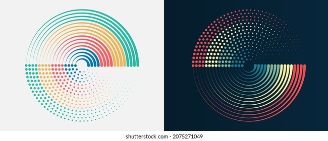 Big data visualization. Processing of data arrays, sorting. Filtering machine algorithms. Data stream in the form of an array of circles and binary code. Vector database background.