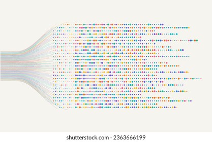 Big data visualization. Social network, financial analysis of complex databases. Data mining. Vector technology background. Information analytics concept. 