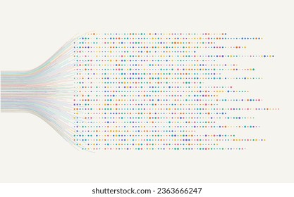 Big data visualization. Social network, financial analysis of complex databases. Data mining. Vector technology background. Information analytics concept. 