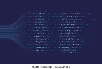 Big data visualization. Social network, financial analysis of complex databases. Data mining. Vector technology background. Information analytics concept. 