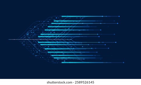 Big data visualization. Social network, financial analysis of complex databases. Data mining. Vector technology background. Information analytics concept. 